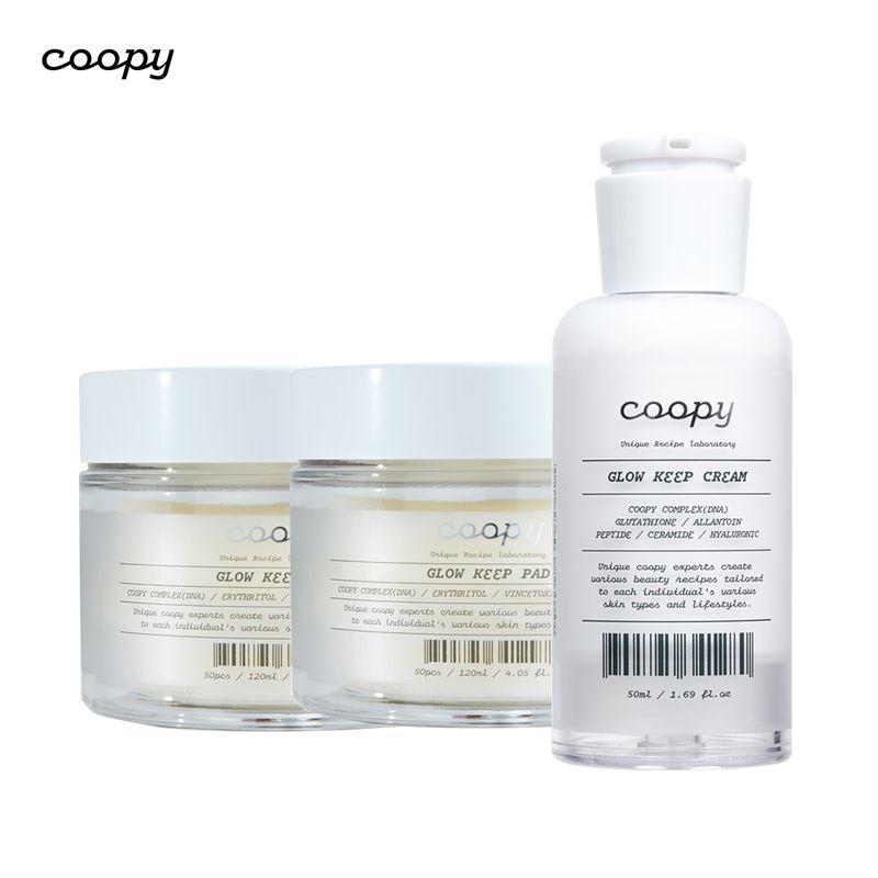 Glow Keep Water Glow Cream 50ml + Glow Keep Water Glow Pads 120ml/50 pads x 2