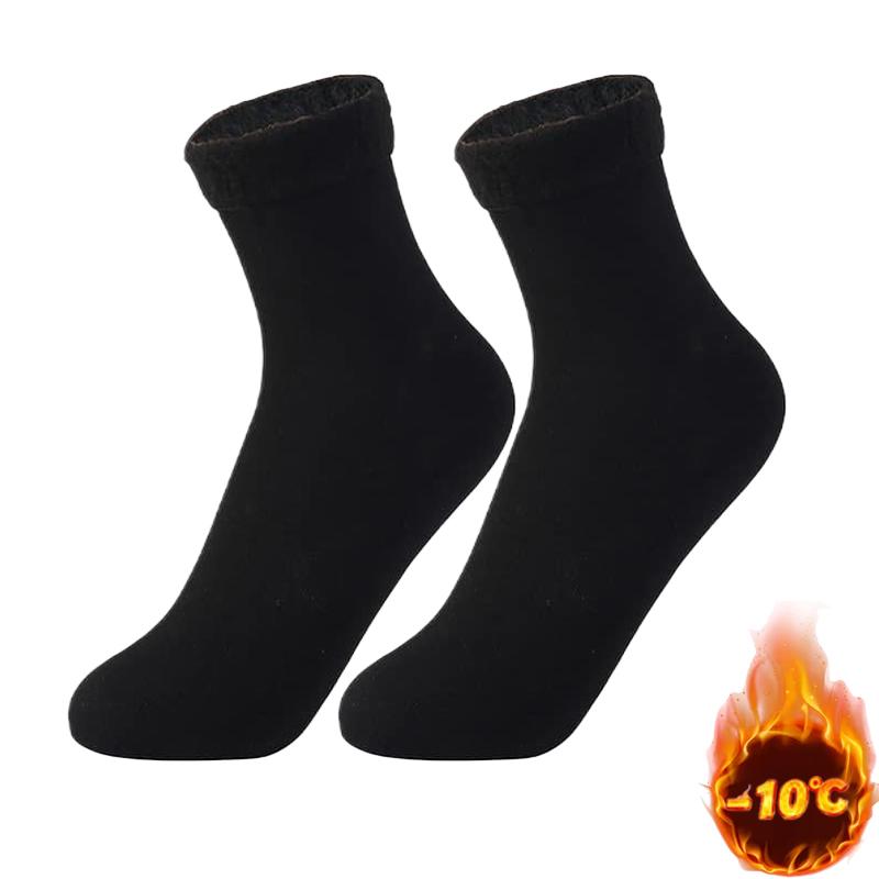 Merino Wool Socks Thermal Warm Winter Thick Hiking Boot Cozy Crew socks One Size