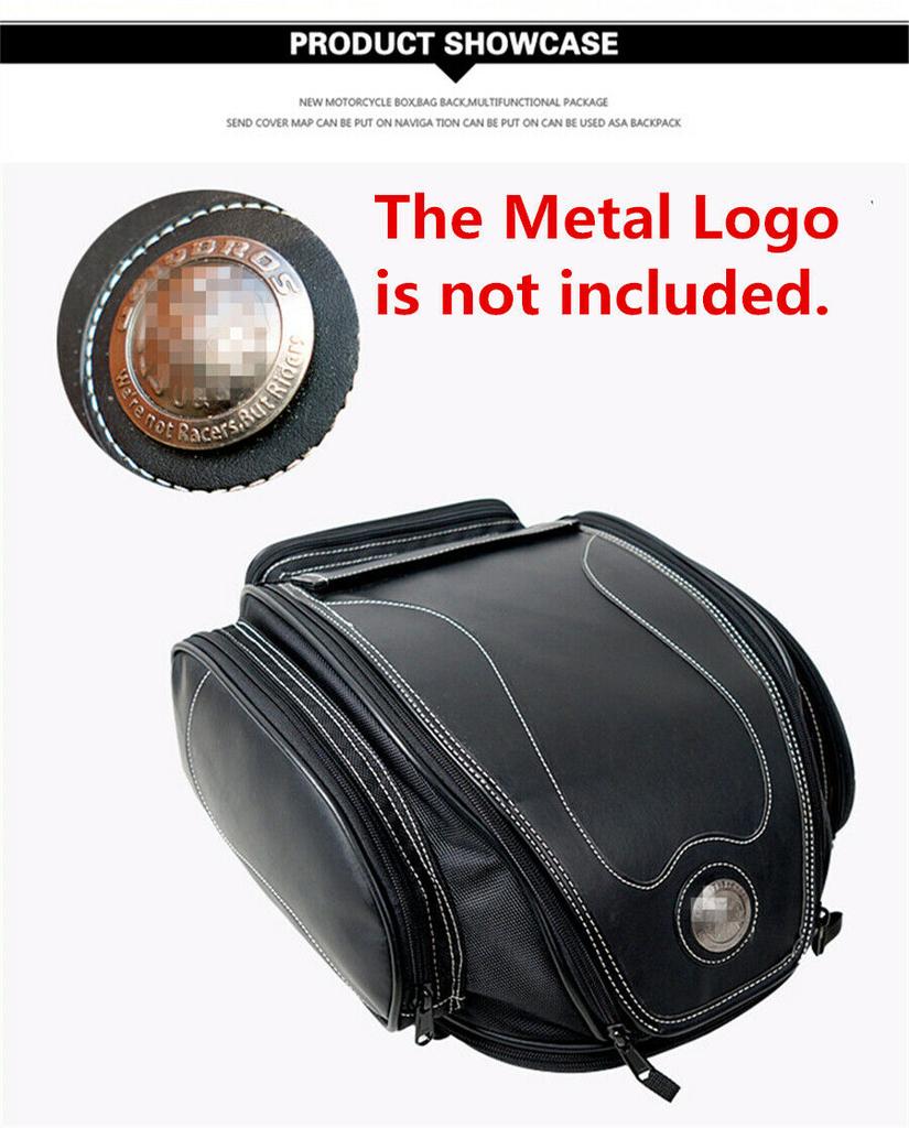 Waterproof Fiber Leather Motorcycle Top Case Rear Back Seat Travel Bag Universal