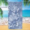 Quick-Dry Starfish & Shell Ultra-Fine Fiber Beach Towel with Double-Sided Fleece & Ocean Digital Print