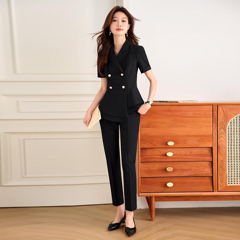 Women's Short-Sleeve Business Suit Set