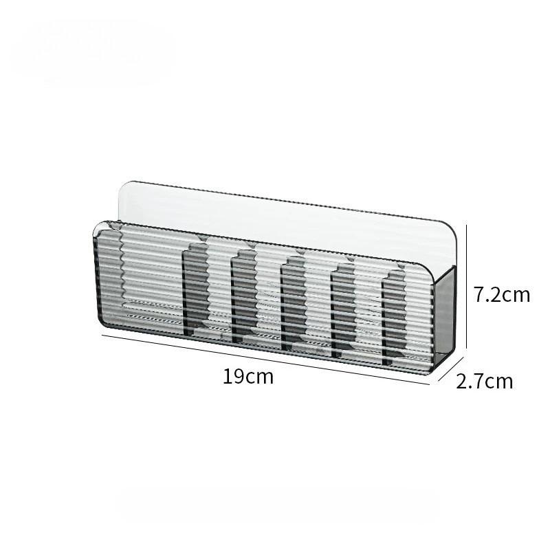 Multi-function Remote Control Storage Box Wall-mounted Punch-free Home Mobile Storage Shelf Transparent Acrylic Shelfs Cup Holders 5
