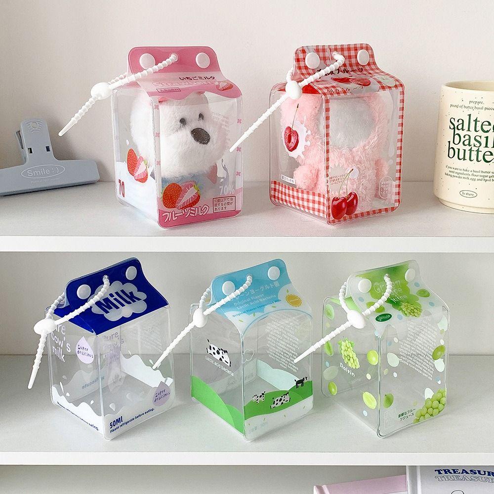 Cartoon PVC Display Bag Clear With Lanyard Cotton Out Bag 10cm Storage Badge Storage Bag Outdoor Travel