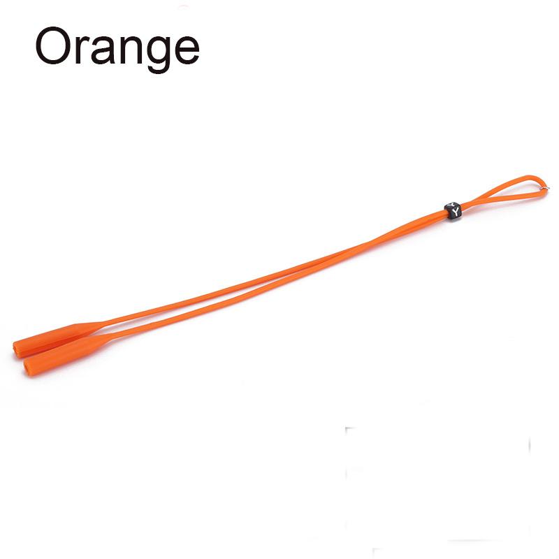 

Wholesale 10pcs Soft Silicone Glasses Neck Cord Lanyard Spectacles Sunglasses Strap Holder with adjustable button MultiColour оранжевый