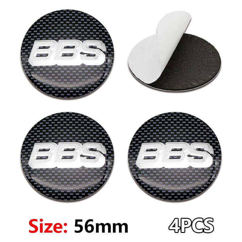 4 Stück 56+60mm Auto Radnabenabdeckung Aufkleber Felgenabdeckung Emblem Abzeichen modifiziertes Fahrzeuglabel Aufkleber Für bbs Reifenmittel Aufkleber