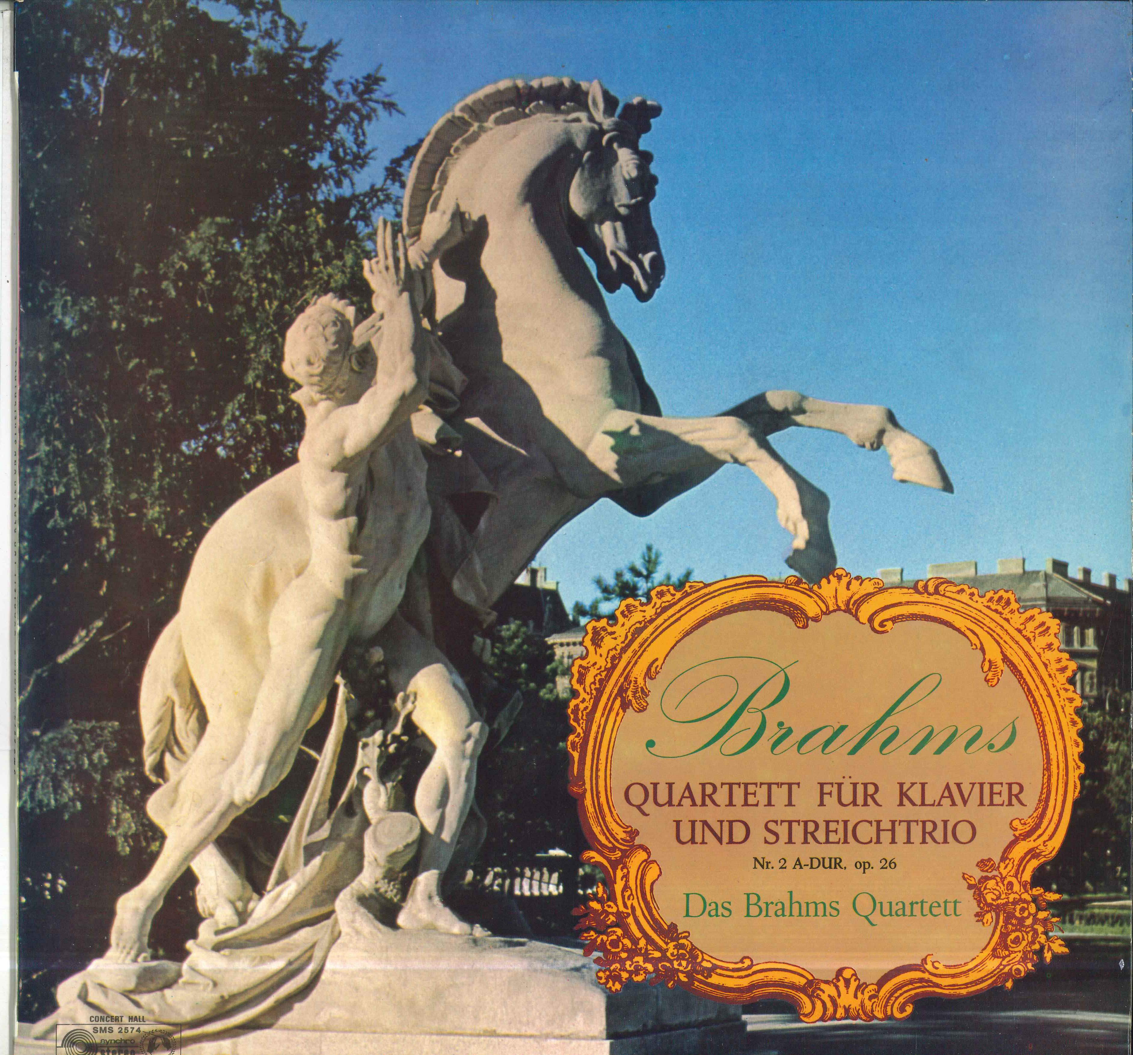 

LP Record QUATUOR BRAHMS Brahms Quatuor Pour Piano Et Orches SMS2574 CONCERT HALL France Classical Used