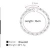 X-Serie Klassisches Design 925er Sterlingsilber Zirkon Armband für Damen, Elegantes Mode Schmuckstück Geschenk