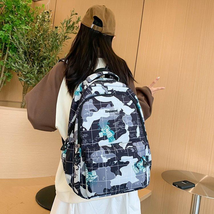 Schoolbag New Casual Fashion Trend Large Capacity Versatile Graffiti School Bag Junior High School Student High School Student College Student