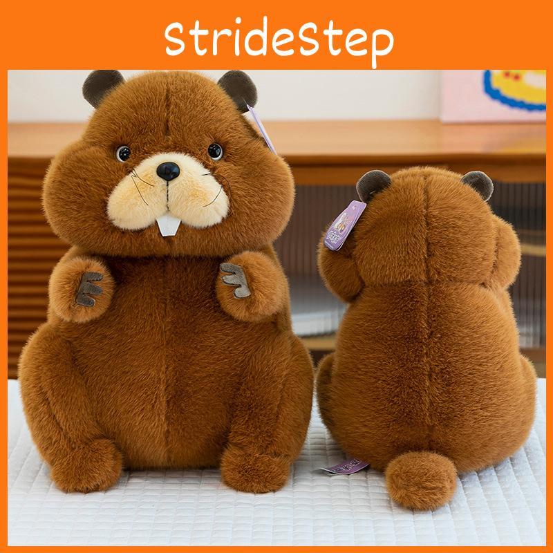 Plush Groundhog Toy With Long Pile Fur For Kids Playroom Decor