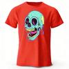 Latest Graffiti Skull Men's Hip Hop Street Casual Cotton T-shirt Soft Breathable Short Sleeve T-shirt Casual Wear