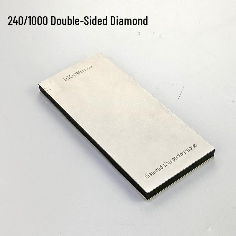 Diamond Whetstone Knife Sharpener with Non-Slip Acrylic Base - Single/Double-Sided.