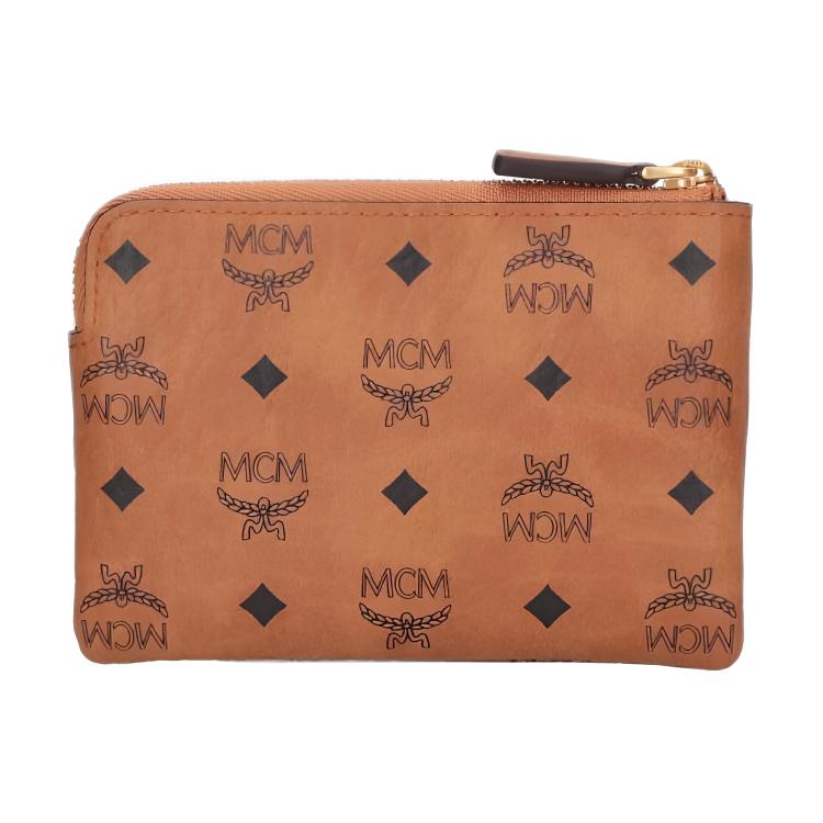 MCM Aren Gold Tone Brass Hardware Faux Leather Wallet Women wallet Brown MYAFATA01CO001