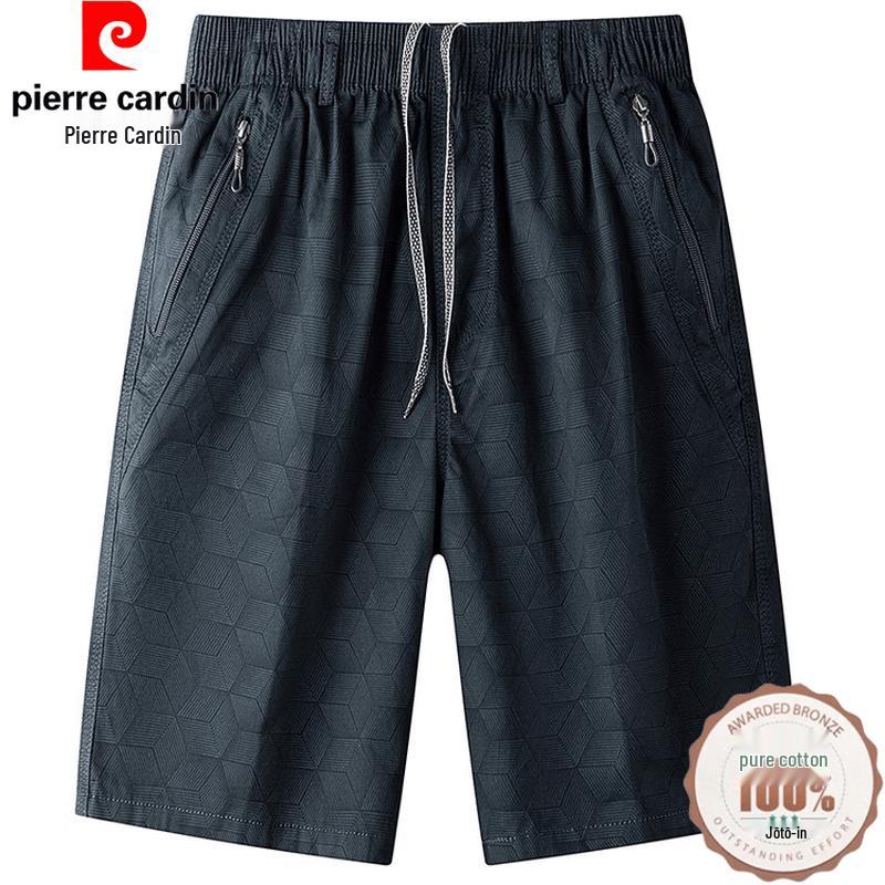 Pierre Cardin Men s Summer 100% Cotton Plaid Five-Point Shorts 4XL