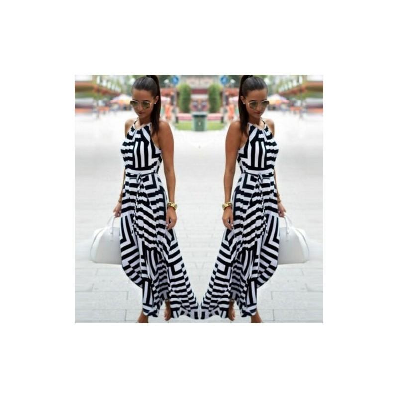 Summer Women Loose Long Evening Party Cocktail Lady Casual Beach Sundress Dress