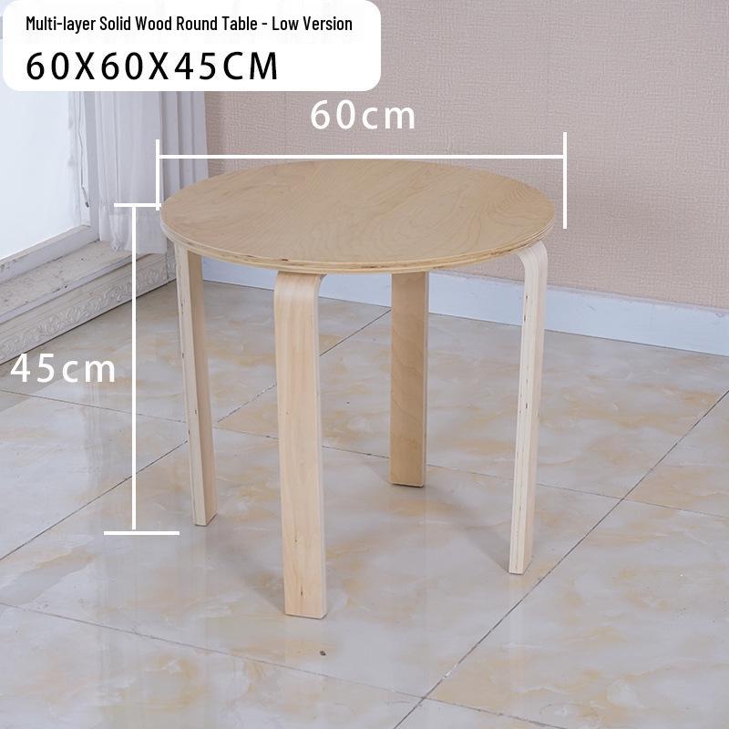 Solid Wood Stool - High & Low Styles: Commercial, Dining, Low, Simple, Adult Bentwood