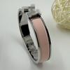 H Letter 12MM Enamel Titanium Steel Bracelet - European & American Fashion Bangle