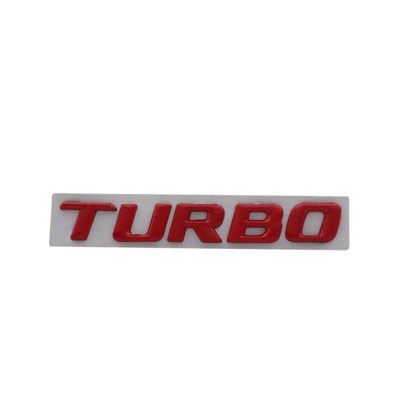 

3D Premium turbo for w204 w203 w212 w211 w124 w210 CLG car Engine Hood Fender trunk Tail Rear Bonnet Decal Emblem Badge Sticker червоний