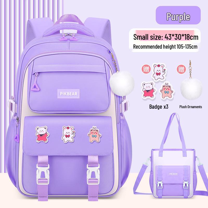 Rucksack mit großem Fassungsvermögen und wasserabweisend für Grundschulmädchen - Leichtes, lastreduzierendes 3-teiliges Set