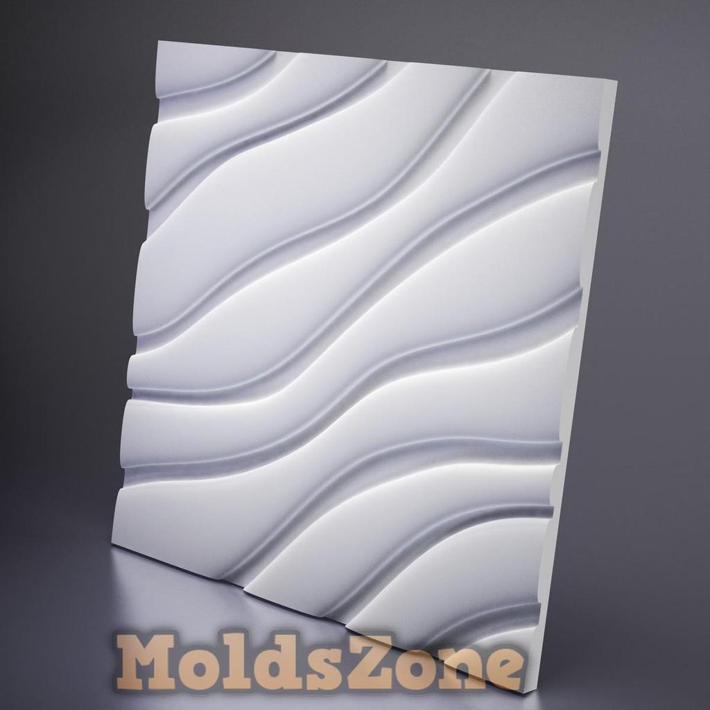 3D Wandpaneel Form für Gips, Putz oder Betonfliese für dekorative Wandpaneele 'Diagonal'