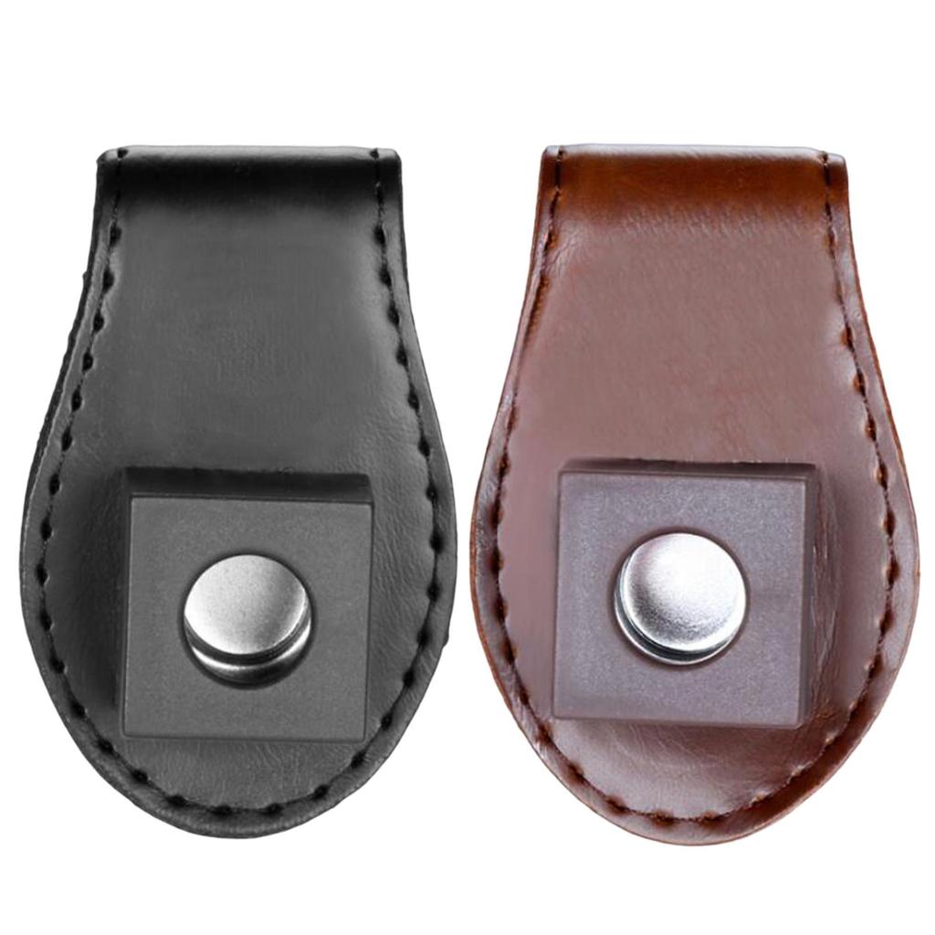 Magnetic Billiard Chalk Holder PU Leather Portable Pool Chalk Case Durable Clip Storage for Cue Chalk and Game Accessories