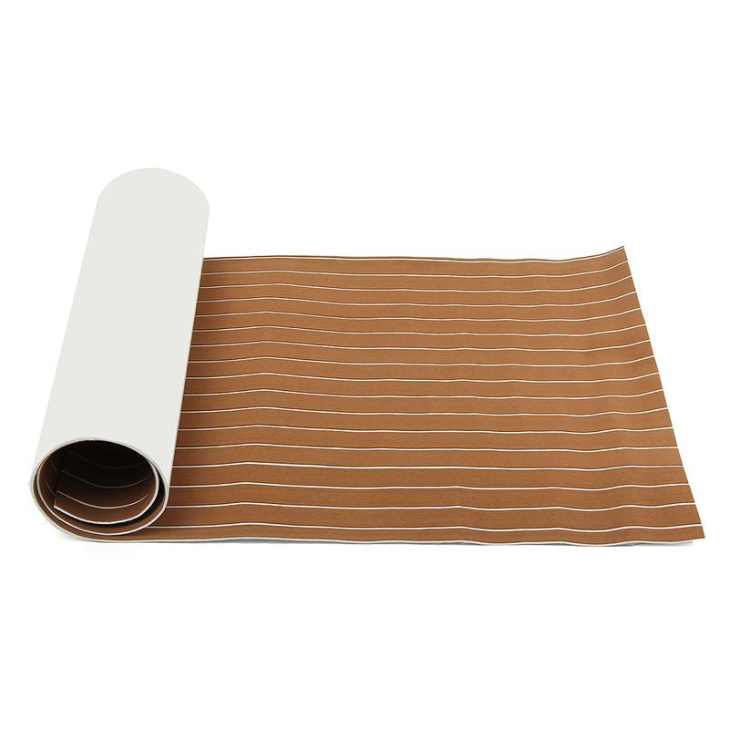 2400x450MM Boat Foam Mat Deck Sheet Marine Yacht Synthetic Teak Decking Sheet Adhesive Carpet Decking Pad Eva Anti-Skid ATV