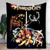 Thundercats Heroic Adventure Blanket - Vibrant Comic-Book Style Throw Featuring Iconic Characters, Golden Bold Logo, and Action-