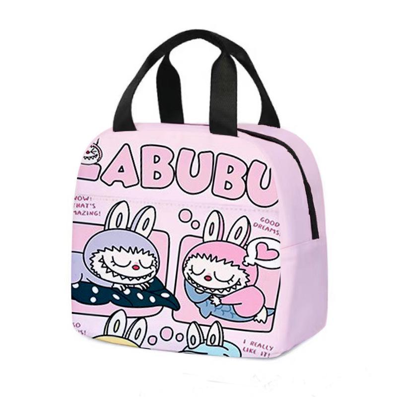 Labubu Cartoon Lunch Tote: Insulated Aluminum Foil Bento Bag for Students  5371