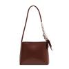 PU Leather Small Square Bag Korean Style Single Shoulder Bag Vintage Underarm Bag  Office Worker