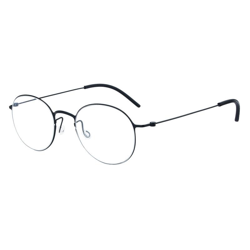 Denmark Brand Pure Titanium Ultralight Glasses Frame Men Women Round Screwless Eyeglasses Korean High Quality Designer Eyewear чёрный