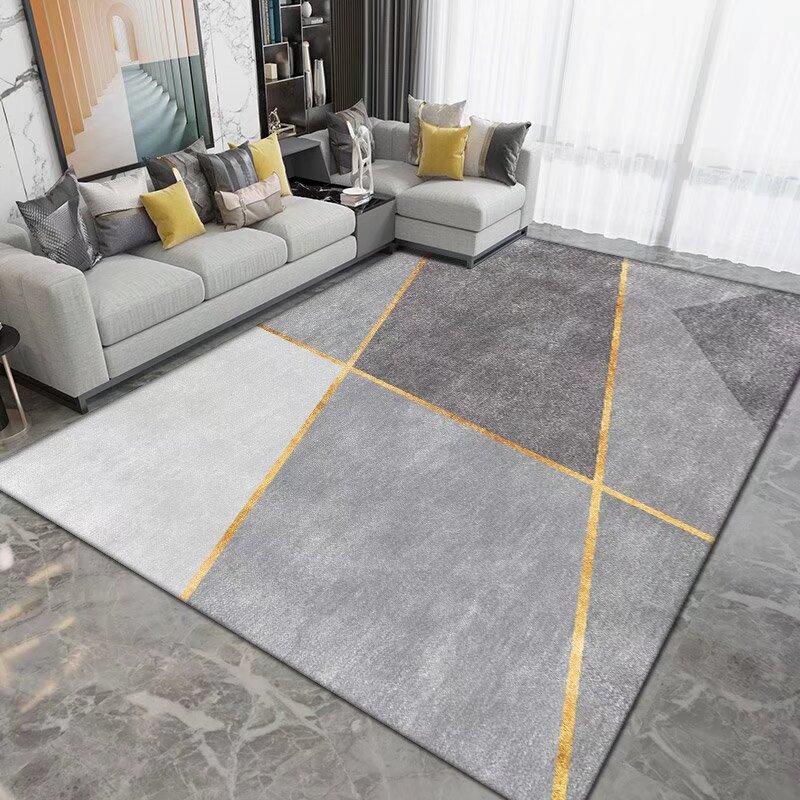 Nordic Geometric Living Room Decoration Soft Carpet Home Sofa Area Non-slip Large Rugs Bedroom Lounge Thickening Plush Floor Mat