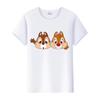 Casual Cartoon Chip 'n' Dale Graphic t-shirt Summer Blouses White Tees Clothes Y2K Tshirt Oversized Tops Unisex