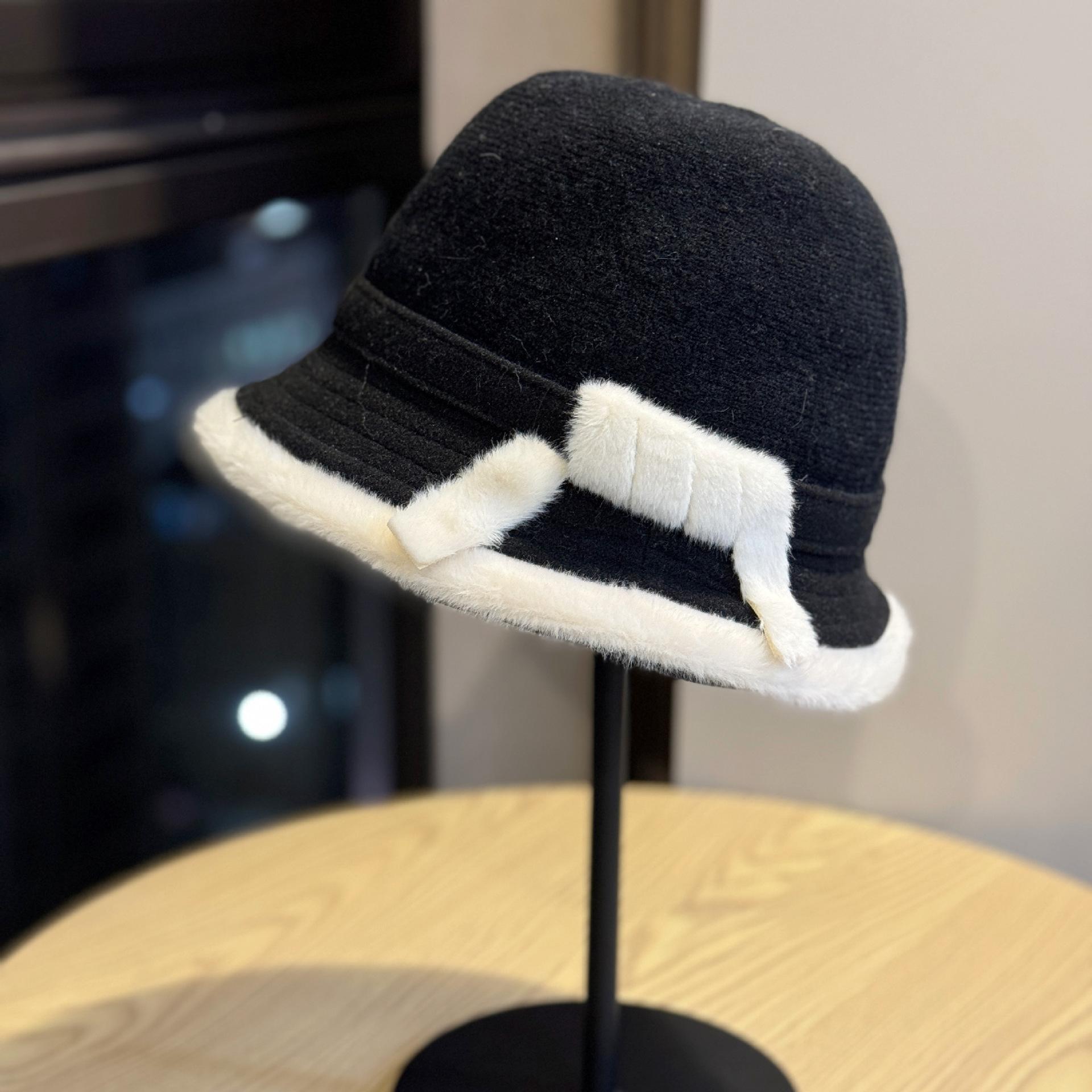 

Корейский стиль, сочетание цветов, новые осенне-зимние шляпы для женщин, модные шляпы-панамы для мам, зимние универсальные шляпы-ведра, трендовые теплые шляпы-ведра Adjustable