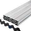 Federdraht und Verriegelungskanal, 6,56 Fuß Federverriegelung & U-Kanal-Bündel für Gewächshaus, 50er-Packung Federdraht mit PE-Beschichtung & Aluminiumlegierungskanal, Kunststoff