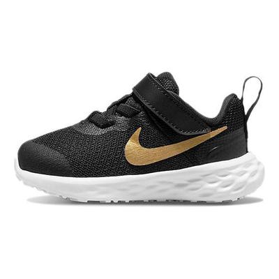 Revolution 6 TD Black Metallic Gold Baby Sneakers White DD1094-002