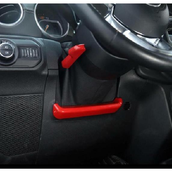For - Jeep Gladiator JT Red Car Steering Wheel Height Adjust Covers Trim