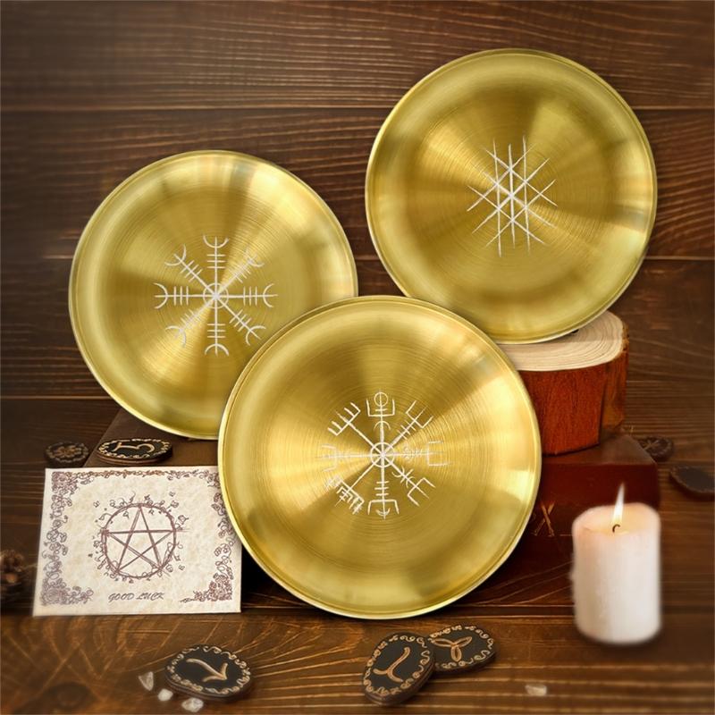 Zinklegierungen Kerzenhalter Tablett Schmuck Kristall Aufbewahrungstablett Organizer Tarots Kerzenständer Platte Dekorativ Teelichthalter