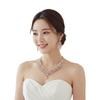 [Small batch customization] Cross-border exquisite bridal jewelry two-piece party dress wedding collarbone necklace earrings