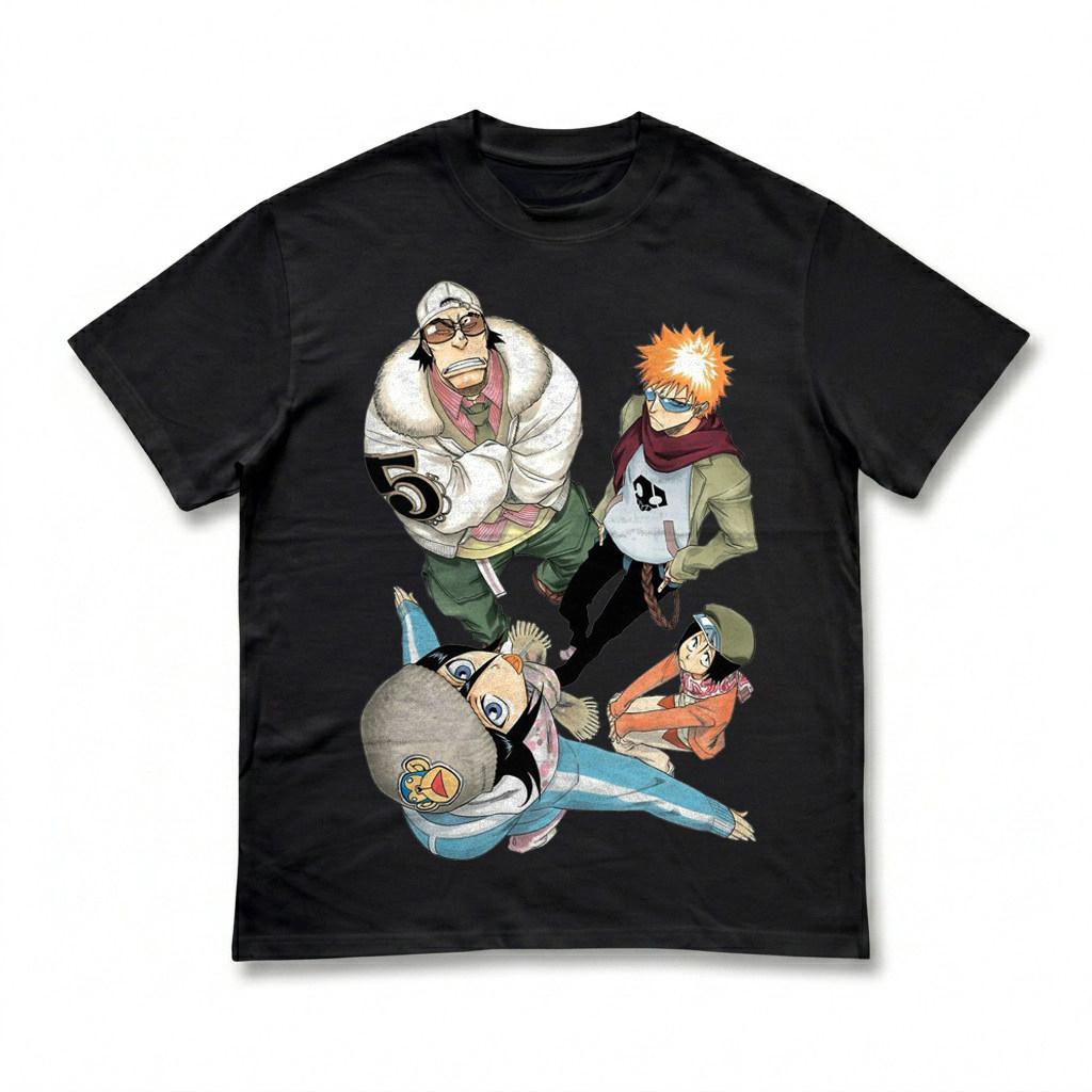 Best Anime Bleach Ichigo Kurosaki Graphic Cotton Tshirt Unisex Short Sleeve Fashion Brand Tee Luxury Casual Vintage Tees
