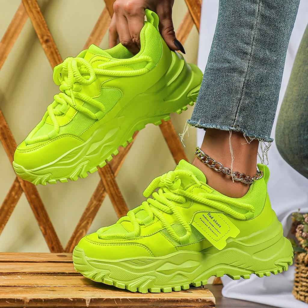 Chunky Shoes Women Trendy Platform Sneakers Height Increasing Sports Shoes Men Breathable Trainers Leisure Versatile Shoes