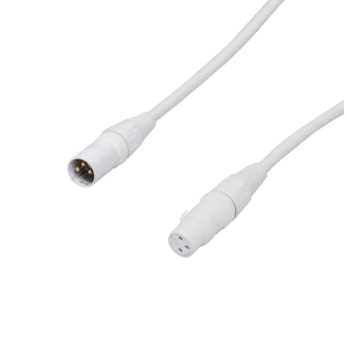 Audio 2000s E80125 XLR Male To XLR Female 25ft White Microphone Cable