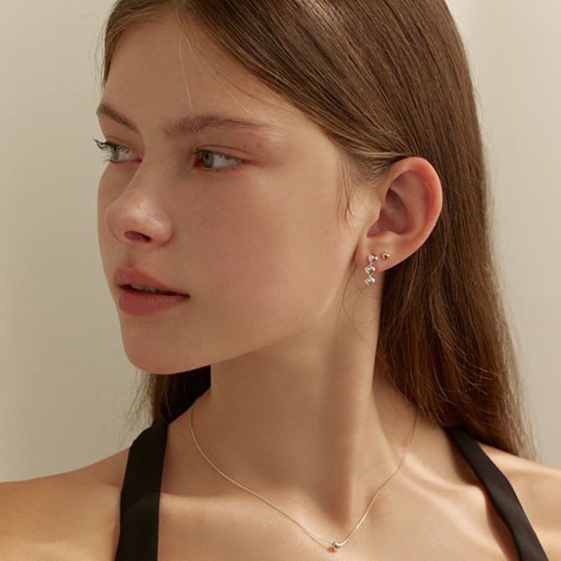 Lewe Triple heart drop earring