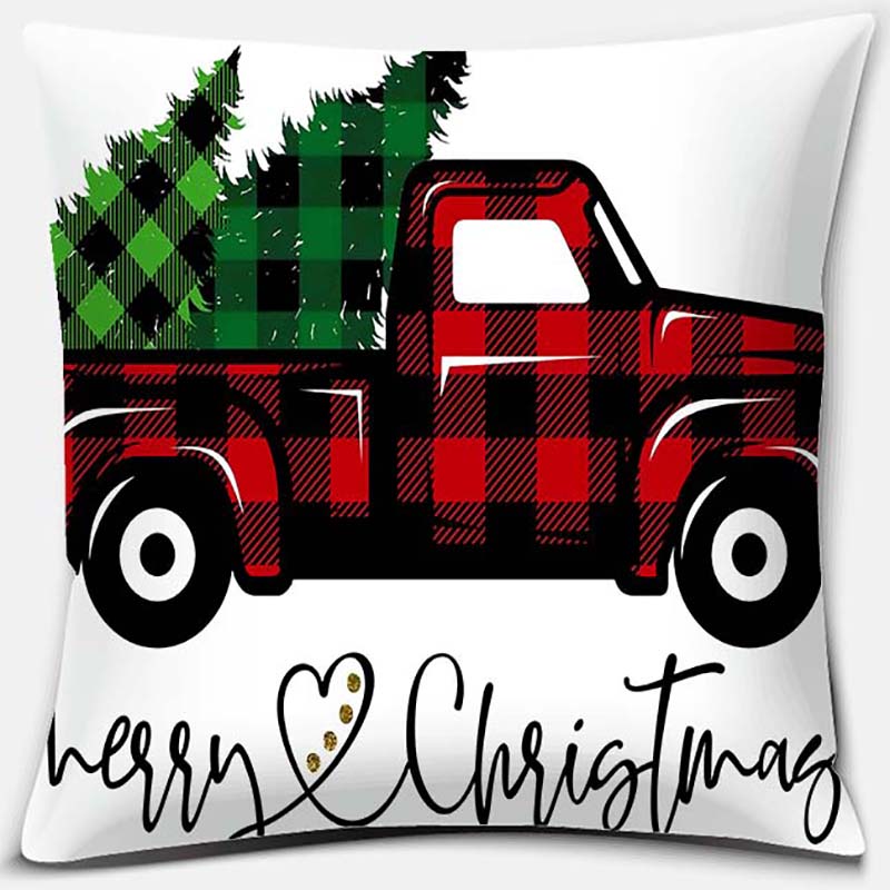 Christmas Gifts, Santa Claus, Deer, Christmas Greetings, Merry Christmas Series Pattern Pillowcase Party Pillowcase Decoration