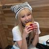 Striped Design Winter Knitted Knitting Ear Hat Style Cat Beanie Japanese Star Print Autumn Plush