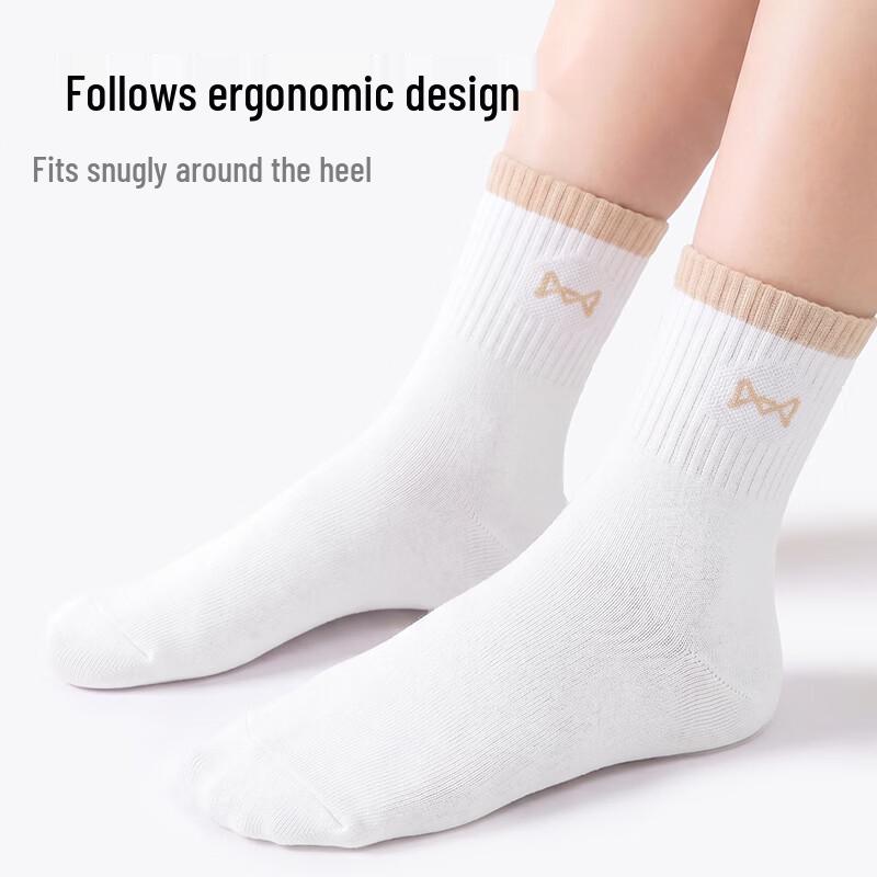 Miiow Girls' Summer Pure Cotton Mid-Calf Antibacterial Socks