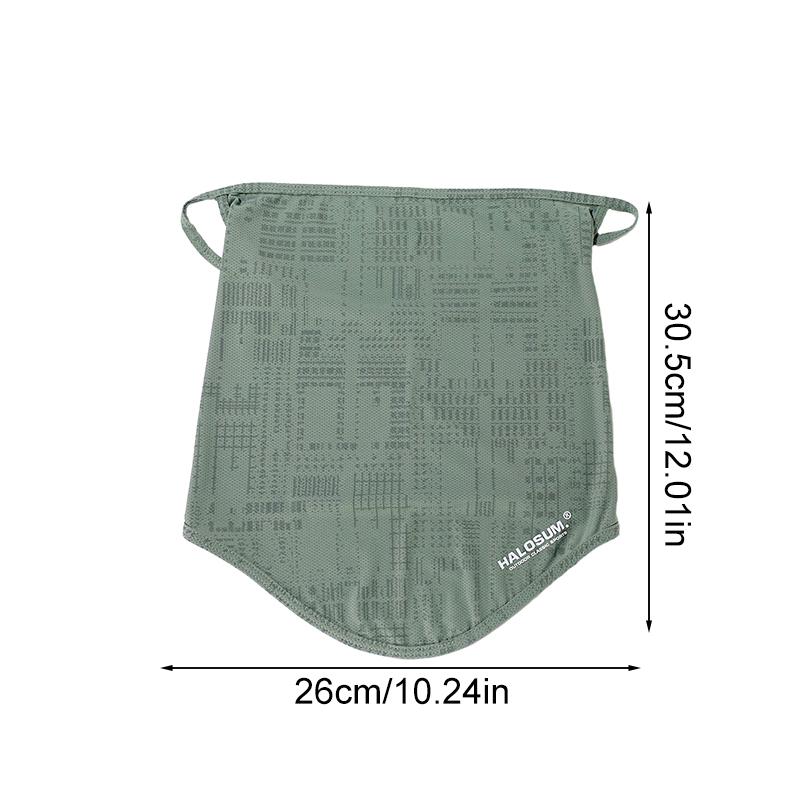 Summer Thin Breathable Full Face Mask Ice Silk Hanging Ear Scarf Pullover Neck Warmer Outdoor Cycling Bandana Uv Protection Mask
