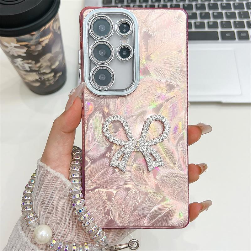 Dreidimensionales Schleifenplattieren Imd Geeignet für Samsung S25 UltraA36A16 Handyhülle mit Armband Objektivfolie S24