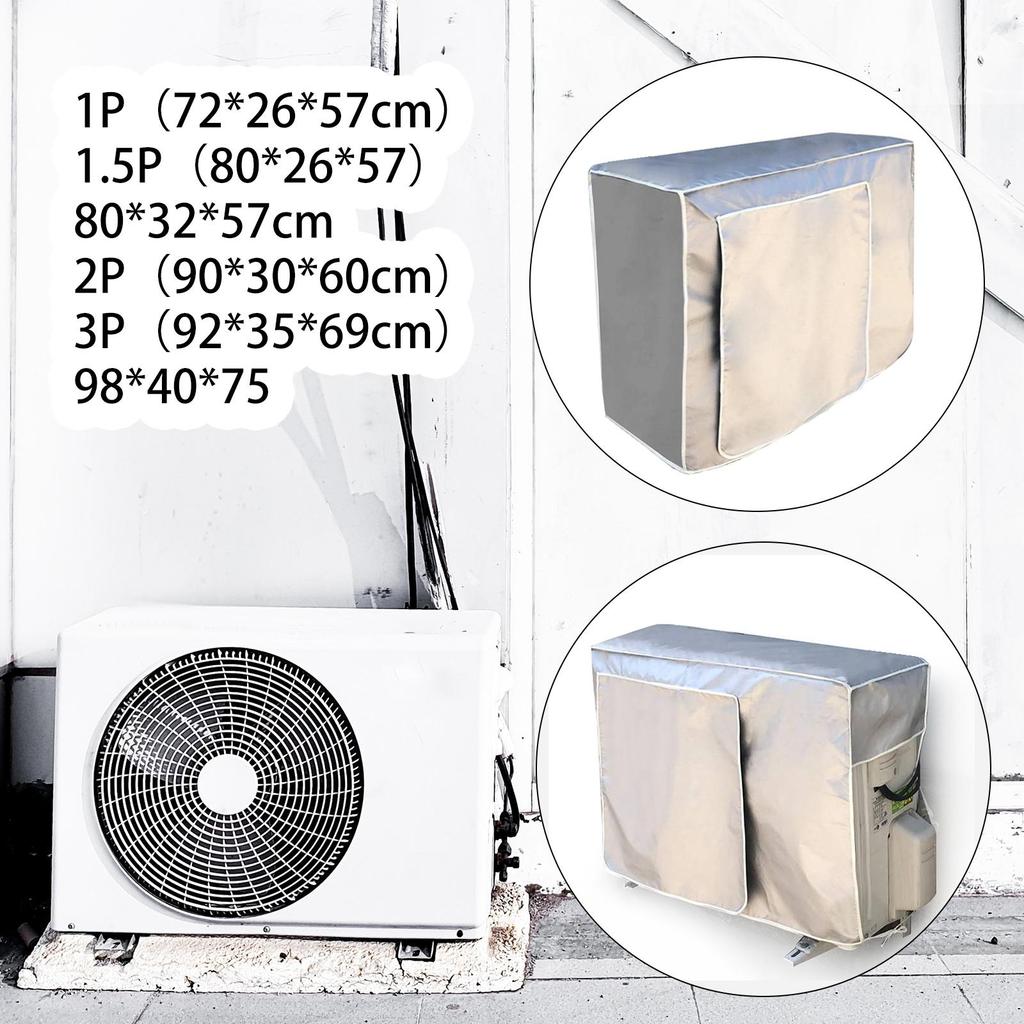 Outside Air Conditioner Cover Waterproof Silver Coated Outdoor Heat Dissipation