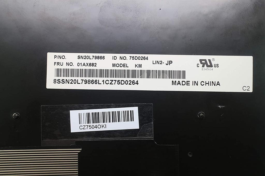 (Replacement) Compatible with Lenovo ThinkPad L570, L560, and T550 Japanese Keyboard (Black) FRU No. 01AX682