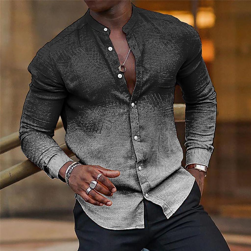 2025 New Autumn and Winter Fashionable and Versatile Casual Long-sleeved Stand-collar Shirt