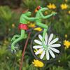 Cartoon Metal Frog Riding Windmill Animal Motorcycle Wrought Iron Courtyard Garden Decoration Decorative Figurines